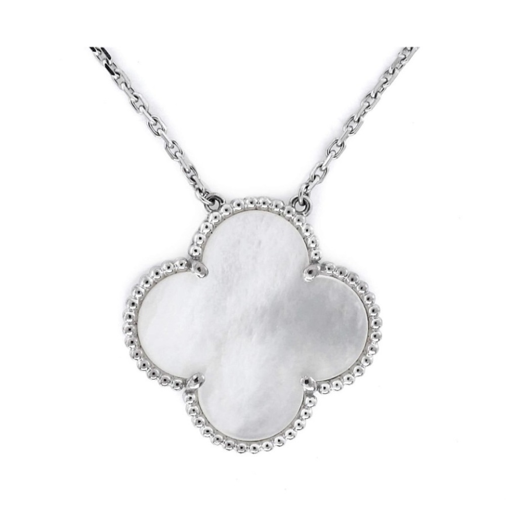 Elegant Silver Clover Pendant Necklace